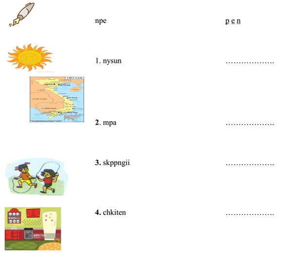 Đề thi học kì 2 môn Tiếng Anh lớp 3 