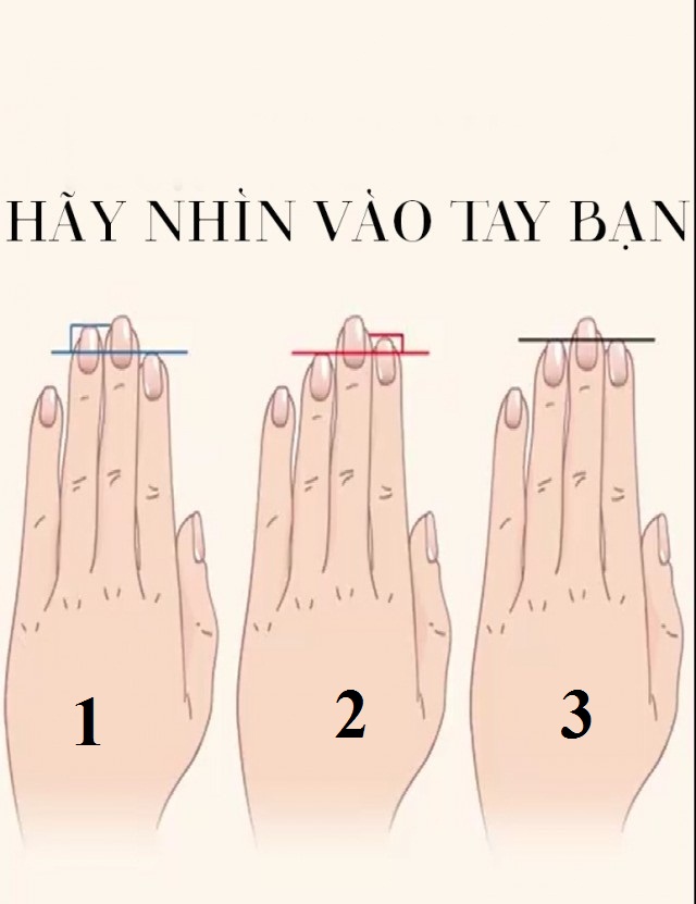 Độ dài ngón tay nói gì tính cách của bạn?