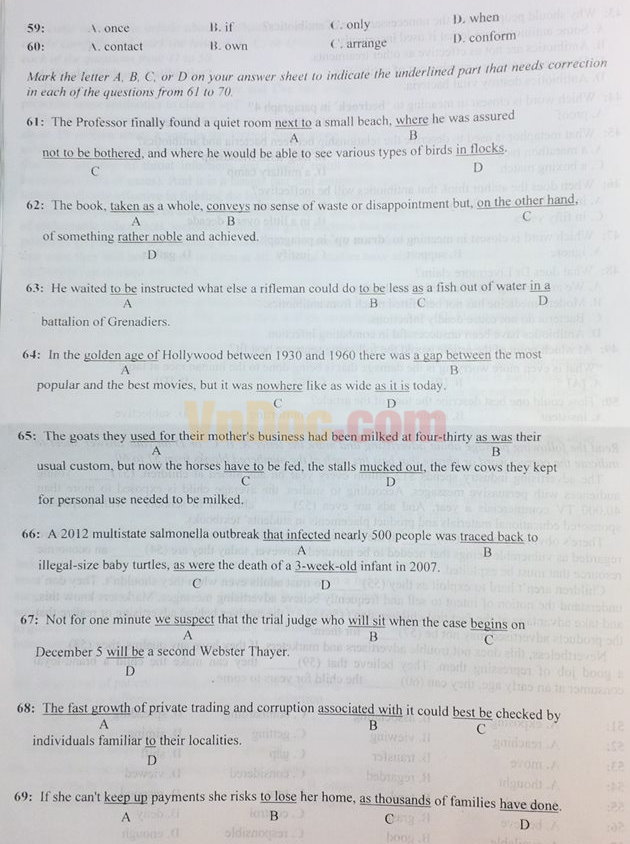 Đề thi tuyển sinh vào lớp 10 có đáp án 