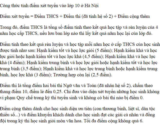 40 trường THPT công lập hạ điểm chuẩn vào lớp 10