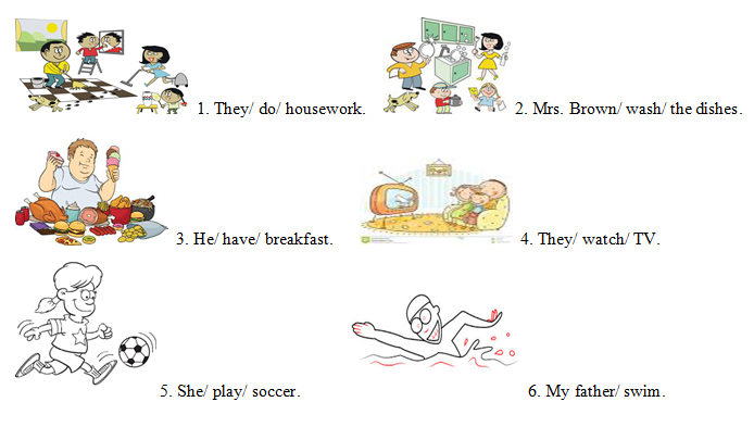 Bài tập thì hiện tại tiếp diễn sách Let’s Learn 4