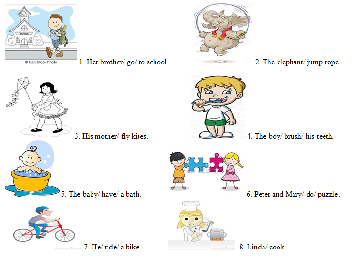 Bài tập thì hiện tại tiếp diễn sách Let’s Learn 5