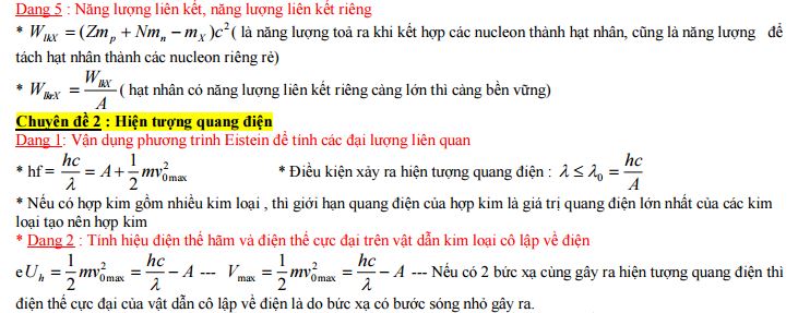 Các dạng bài tập môn Vật lý lớp 12