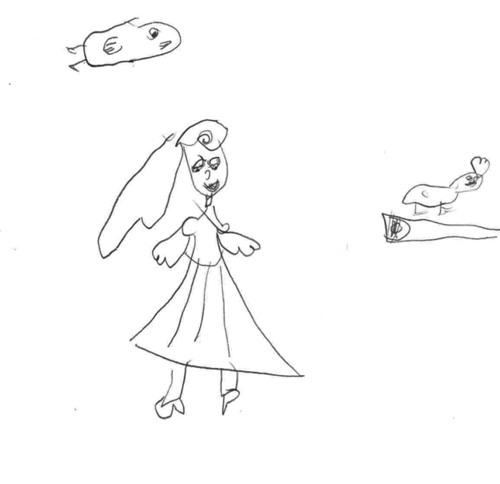 Bạn có thể nhận ra công chúa Disney nào qua nét vẽ của bé 6 tuổi?