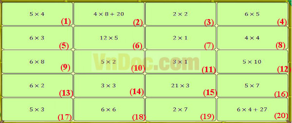 Đề thi violympic toán tiếng anh lớp 3 vòng 3