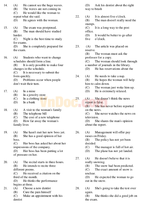 Đề thi tiếng anh khung b1 châu âu Thi b1 châu âu