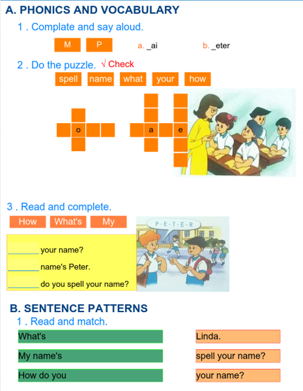 Bài tập tiếng anh lớp 3 Unit 2 có đáp án Bài tập tiếng anh lớp 3 Unit 2