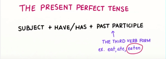 Present perfect tense