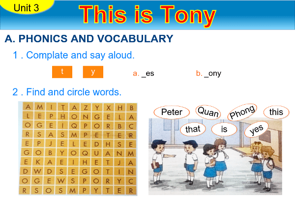 Bài tập tiếng anh lớp 3 Unit 3