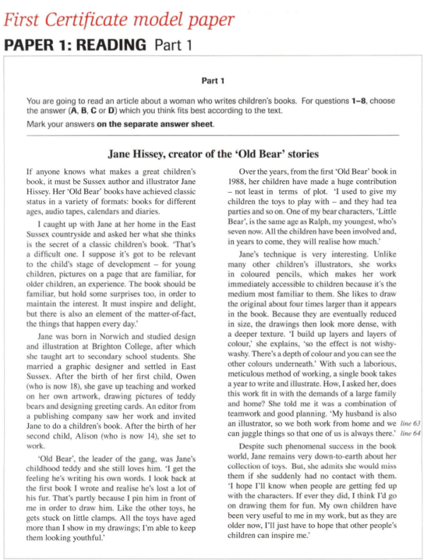 Đề Thi Tiếng Anh B2 Châu Âu