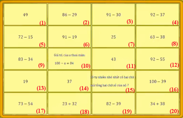 Đề thi violympic toán lớp 2 vòng 9