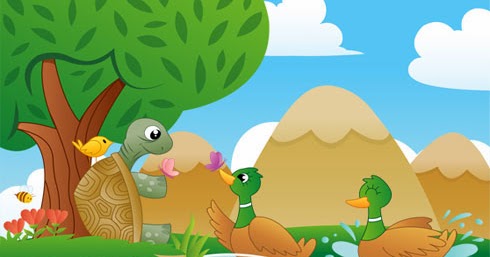 The tortoise and the ducks Truyện ngắn: Con rùa và cặp vịt trời