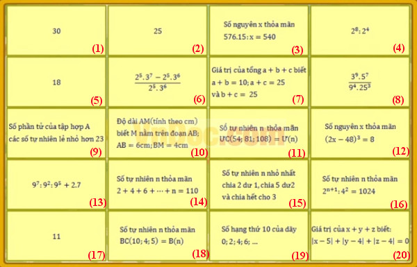 Đề thi violympic toán lớp 6 vòng 7