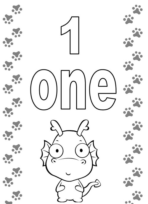 Tranh tô màu cho bé học đếm số 