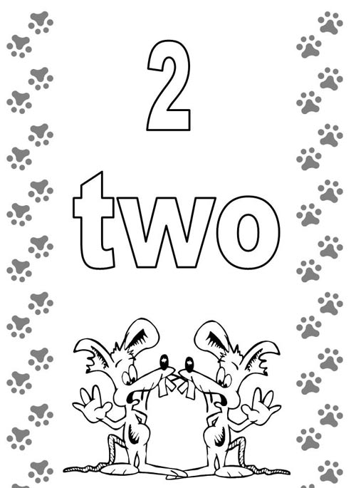 Tranh tô màu cho bé học đếm số 