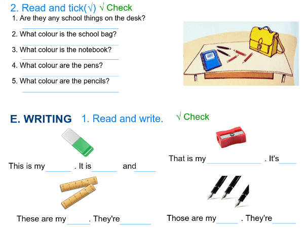 Các dạng bài tập tiếng anh lớp 3 Bài tập tiếng anh lớp 3 chương trình mới