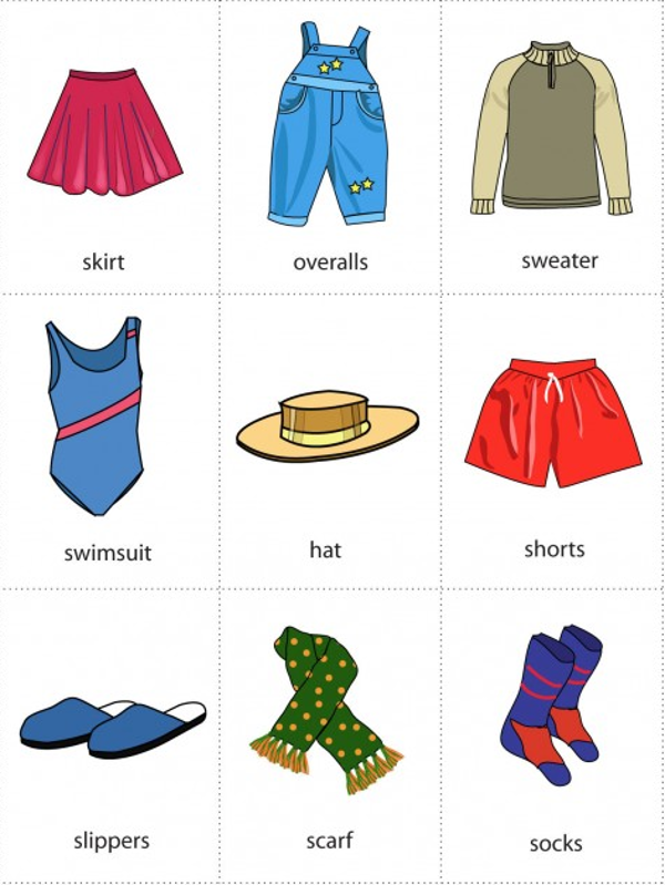 Từ vựng tiếng anh về quần áo mặc hàng ngày