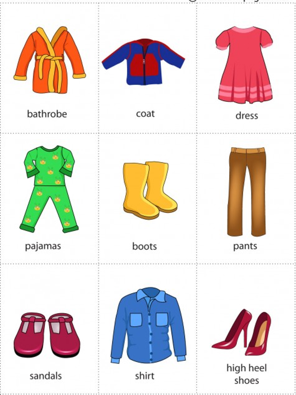 Flashcards for Kids: Clothes