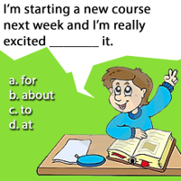 Bài tập trắc nghiệm: Giới từ theo sau tính từ cố định