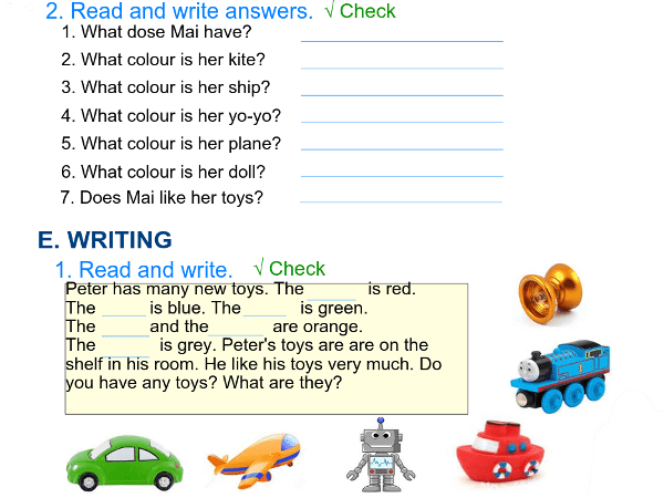 Đề thi học kì 2 lớp 3 Bài tập học tiếng Anh lớp 3