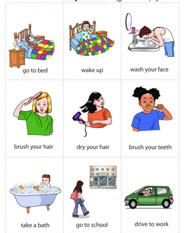 Từ vựng tiếng Anh về các hoạt động hàng ngày