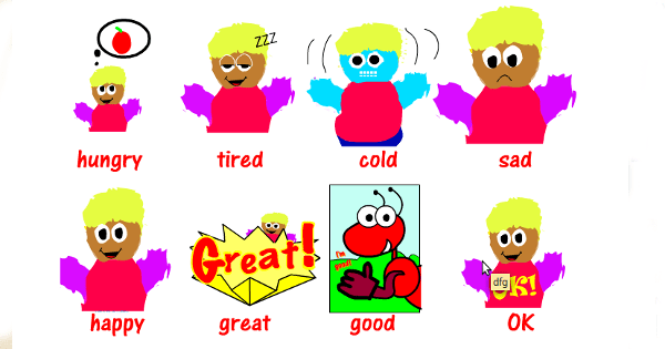 Từ vựng Tiếng Anh về chủ đề cảm xúc tâm trạng Bé học tiếng Anh qua hình ảnh trạng thái cảm xúc