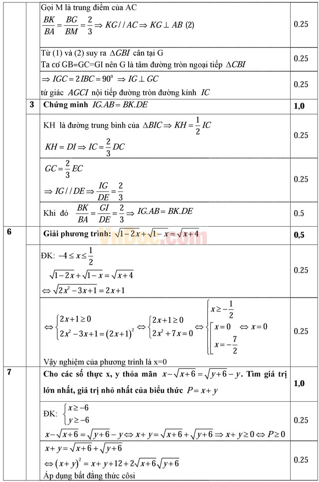 Đề thi chọn lớp khối 10 môn Toán trường THPT Yên Lạc 2, Vĩnh Phúc năm học 2016 - 2017 Đề thi chọn lớp khối 10 môn Toán có đáp án