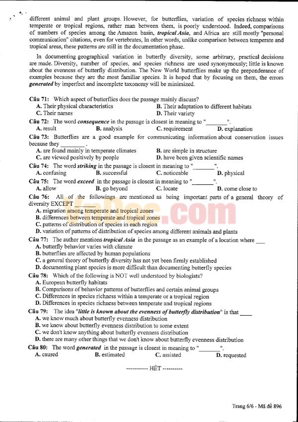 Đề thi khảo sát đầu năm Khối 11