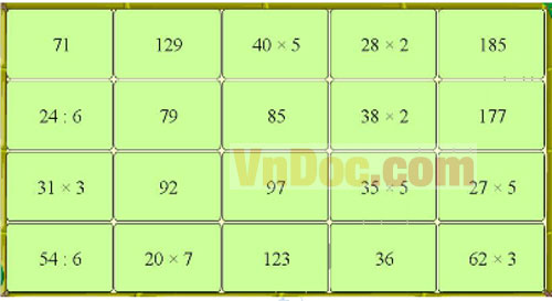 Đề thi Violympic Toán lớp 3 vòng 5