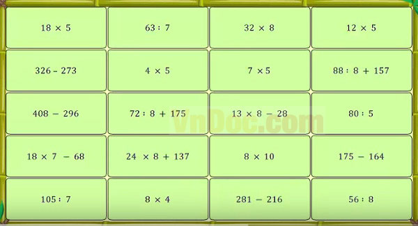 Đề thi Violympic Toán lớp 3 vòng 8