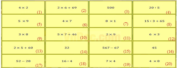 Đề thi Violympic Toán lớp 3 vòng 2