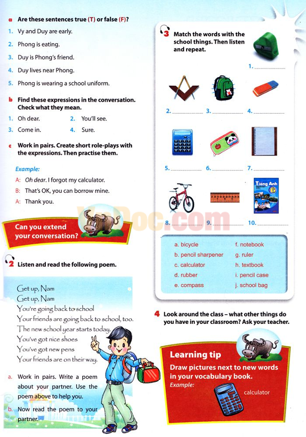 Tiếng anh phổ thông lớp 6 Tiếng anh lớp 6