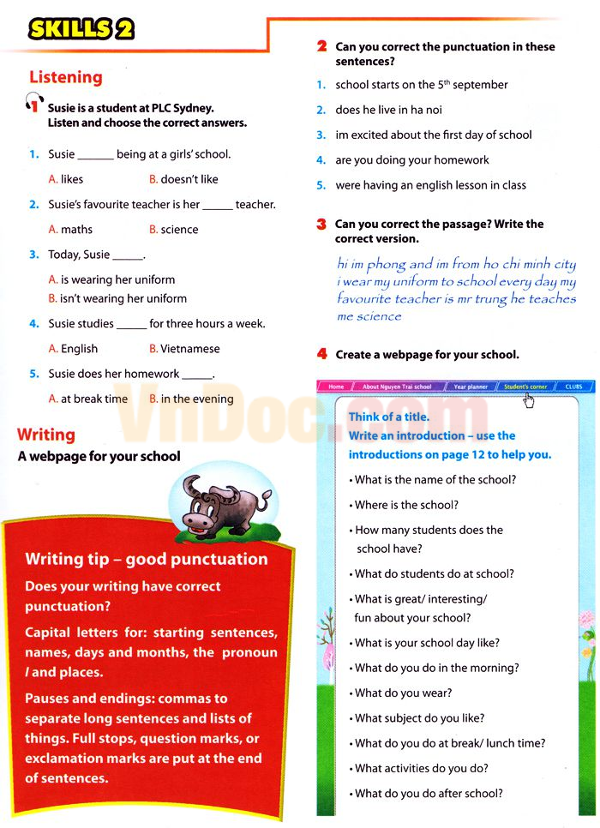 Tổng hợp bài tập tiếng Anh lớp 6 Bài tập tự luận Tiếng Anh lớp 6