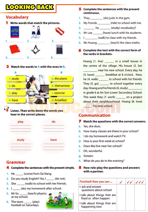 Đề kiểm tra 45 phút lớp 6 Tiếng Anh lớp 6 chương trình mới