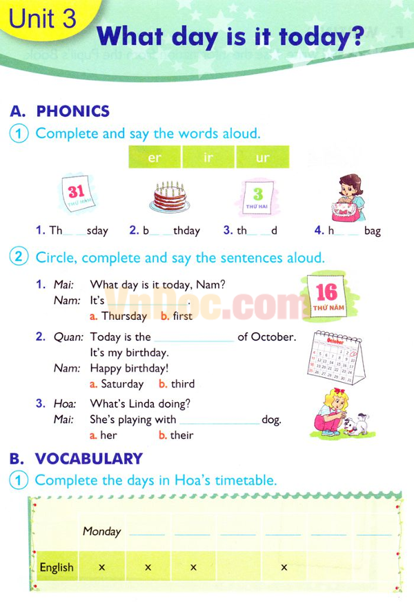 Bài tập tiếng Anh lớp 4