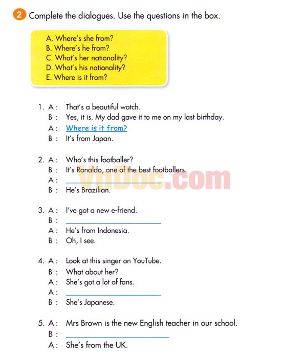 Đề kiểm tra học kì 2 môn Tiếng Anh lớp 5 Bài tập Tiếng Anh ôn tập hè từ lớp 5 lên lớp 6