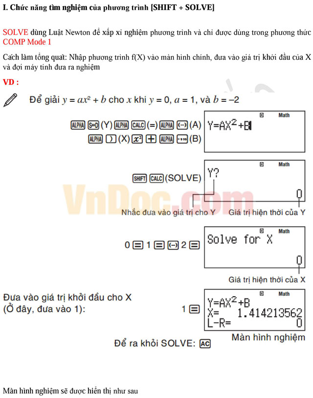 Ứng dụng máy tính bỏ túi trong giải toán