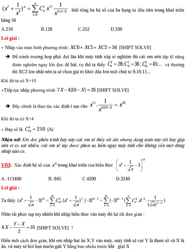 Ứng dụng máy tính bỏ túi trong giải toán
