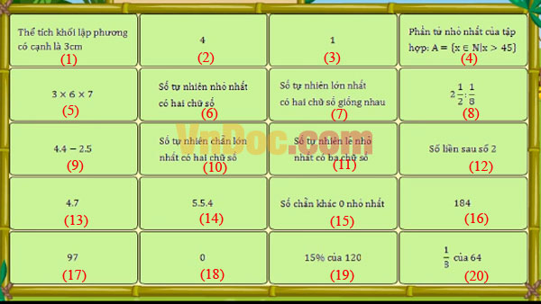 Sắp xếp các giá trị theo thứ tự tăng dần