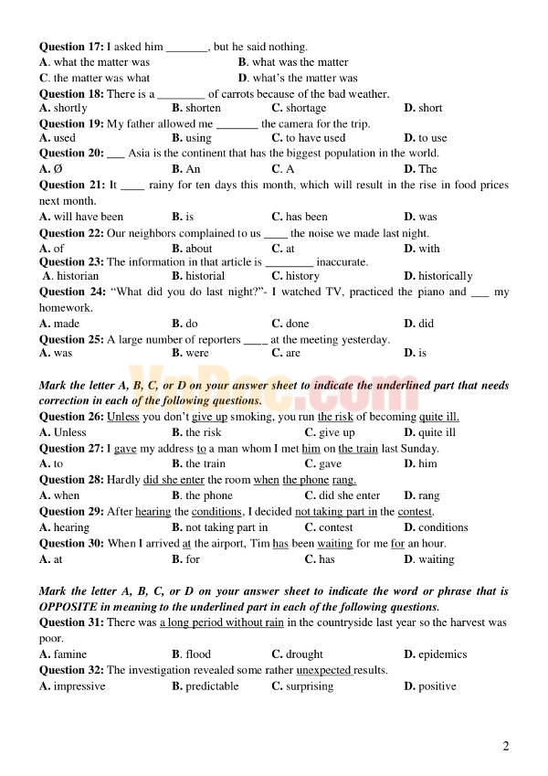 Đề Thi Khảo Sát Khối 10 chọn lọc 