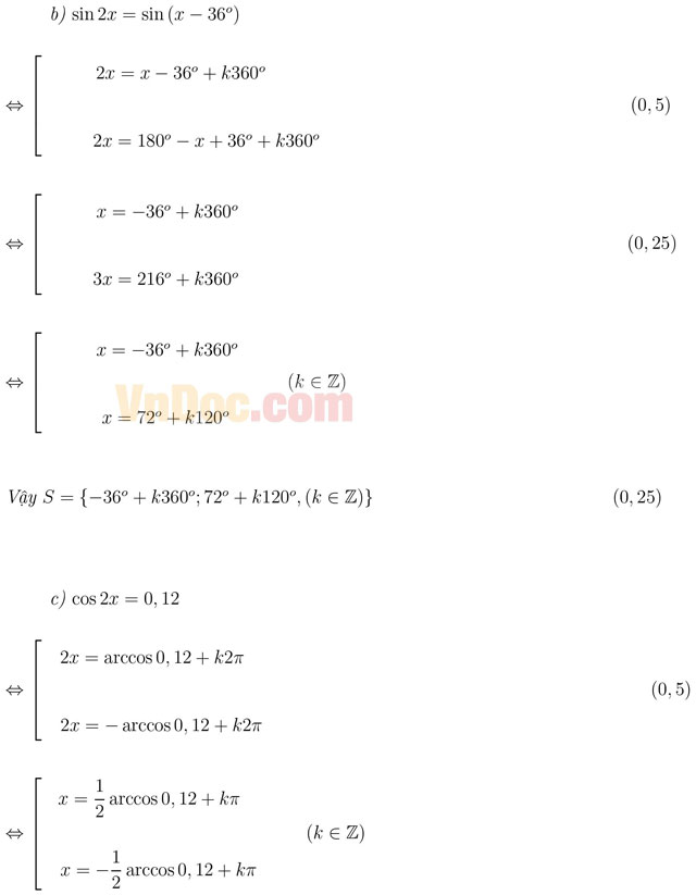 Đề thi khảo sát chất lượng đầu năm môn Toán lớp 11 có đáp án