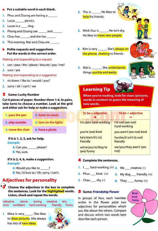 Bài tập Tiếng Anh 6 Thí điểm có đáp án Bài tập Tiếng Anh 6 Thí điểm