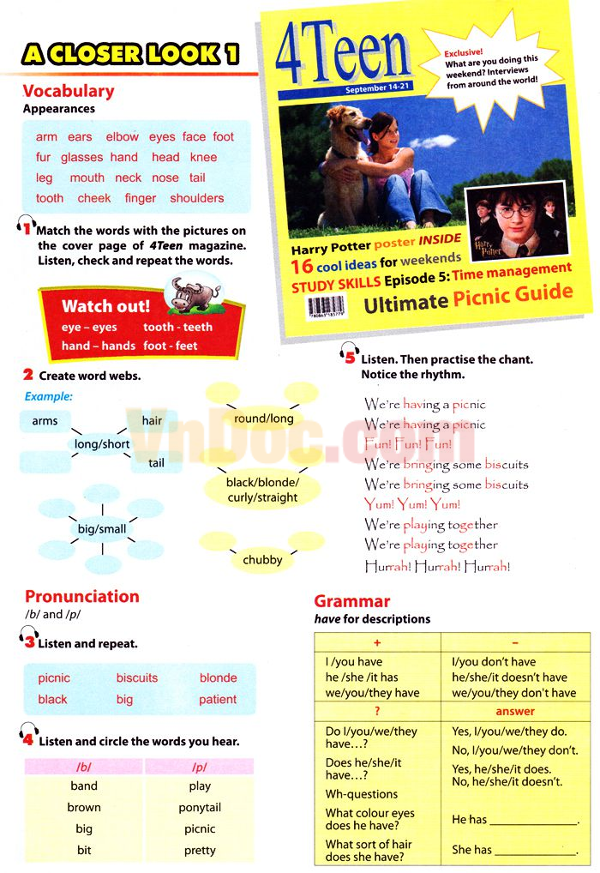 Bài tập Tiếng Anh lớp 6 Chương trình mới Tiếng Anh lớp 6 Chương trình mới