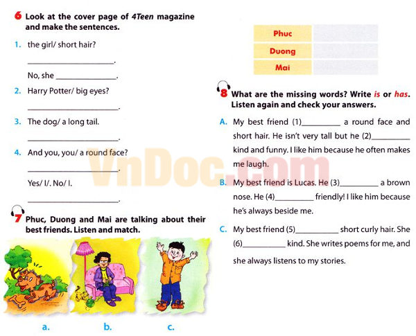 Bài tập tiếng Anh lớp 6 Chương trình mới Unit 3 Bài tập Tiếng Anh lớp 6 Chương trình mới có đáp án