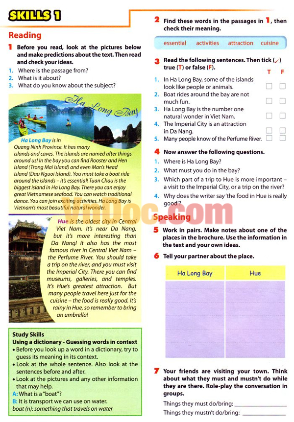 Bài tập tiếng Anh lớp 6 Thí điểm Unit 5