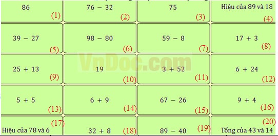Đề thi Violympic Toán lớp 2 vòng 3