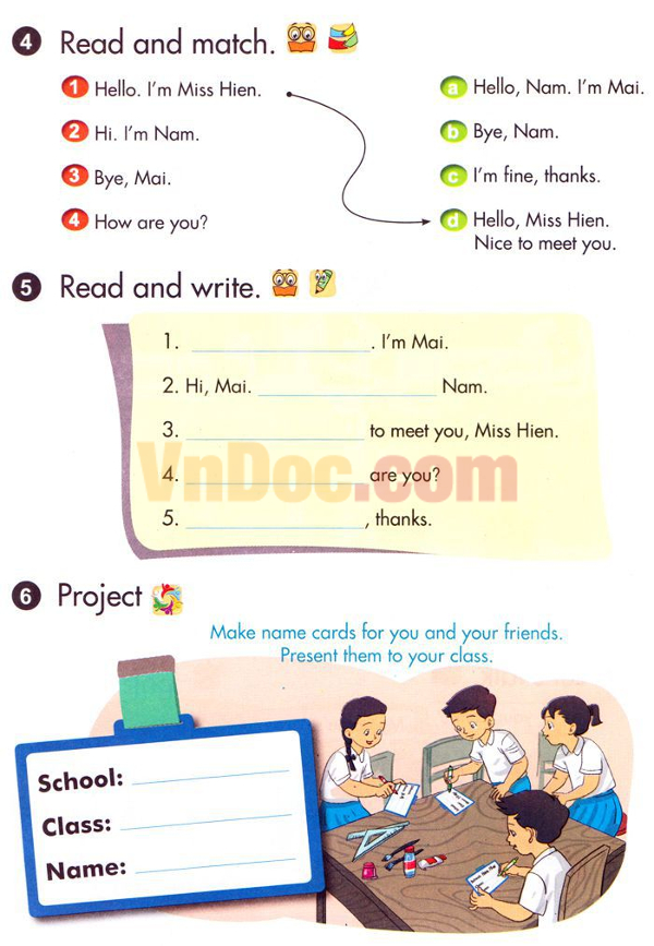 Giáo án tiếng anh lớp 3 chương trình mới