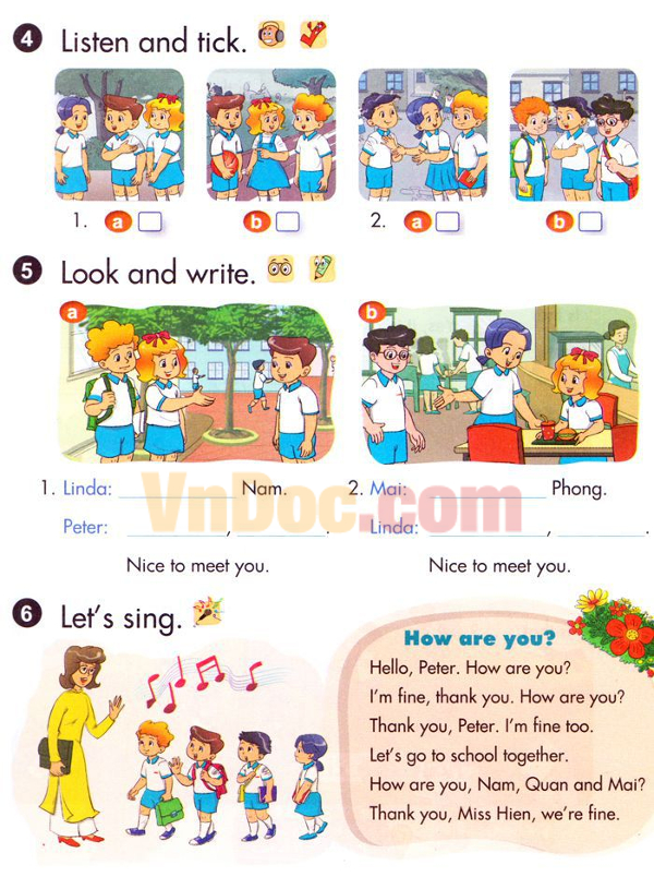 Bài tập tiếng Anh lớp 3 Unit 3 This Is Tony Bài tập tiếng anh lớp 3 (mới) unit 3