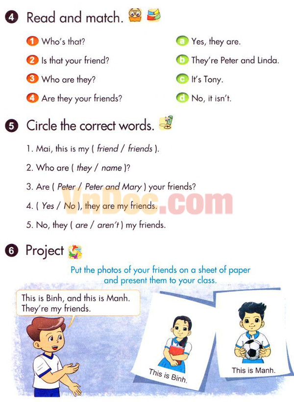 Tiếng anh lớp 3 mới Unit 5 Lesson 1, 2, 3