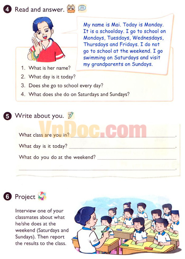 Giáo án tiếng anh lớp 4 chương trình mới